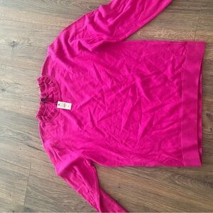 Talbots Fuchsia Ruffled Sweater
